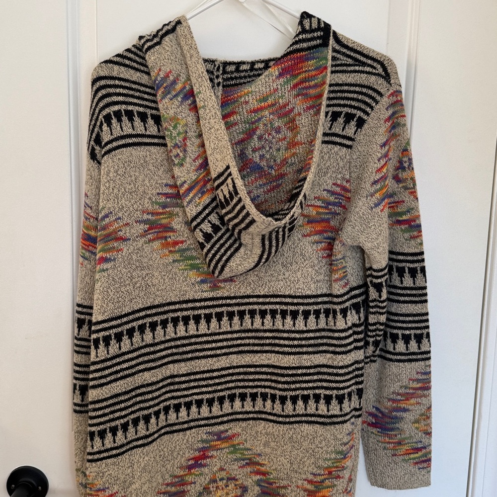 Chic Multicolor Geometric Cardigan - Picture 5 of 5